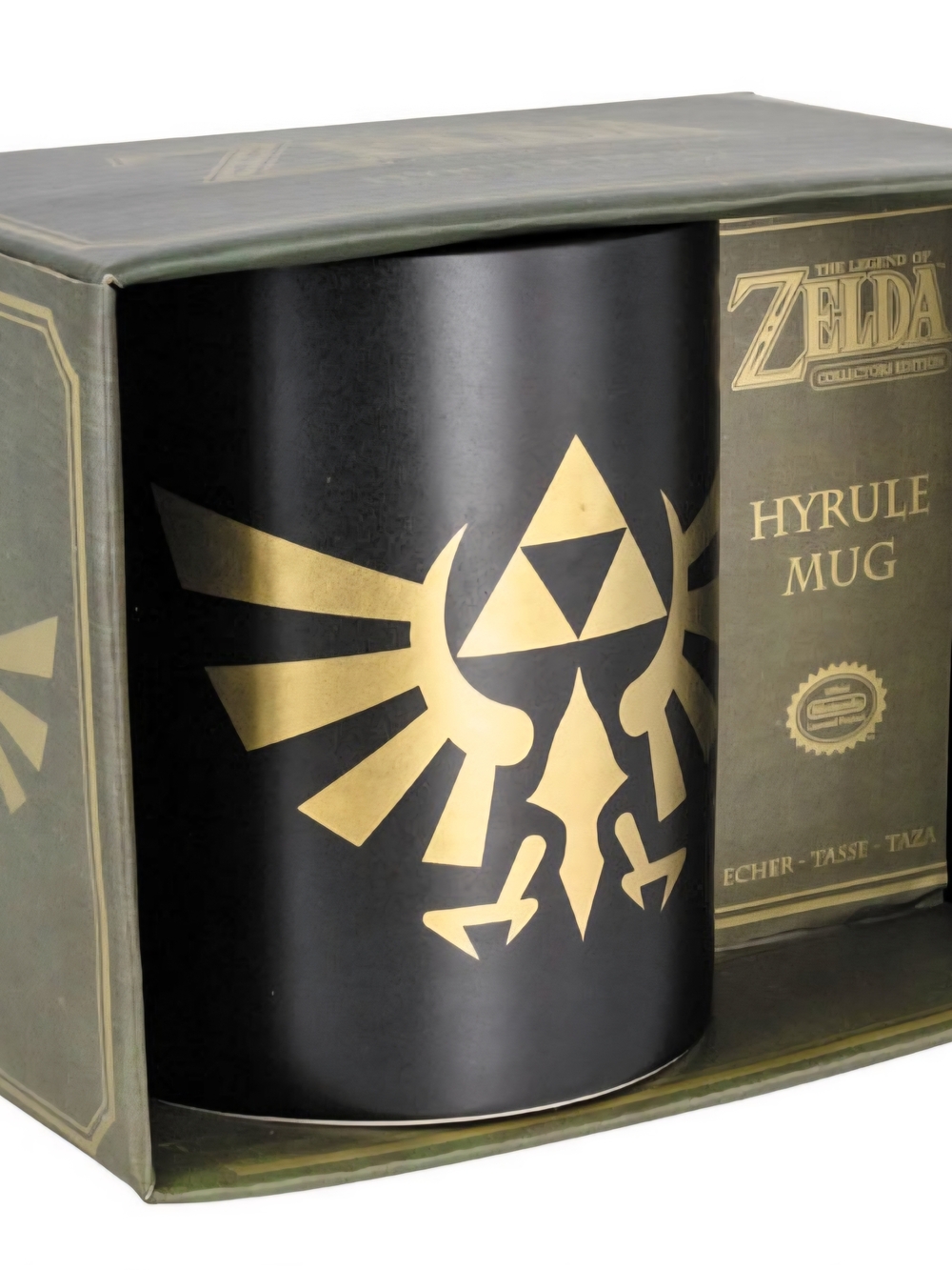 Nintendo Zelda Black & Gold Hyrule Crest Mug
